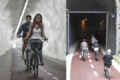 Bicicletas no túnel